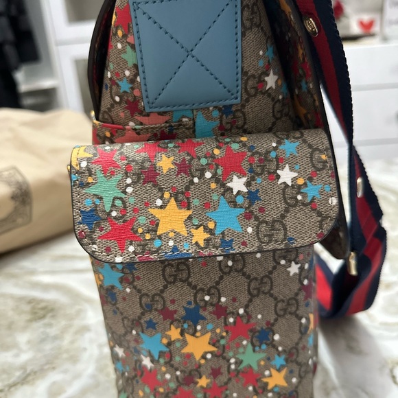 Gucci GG Supreme Star Monogram coated canvas diaper bag.  Limited Addition - Picture 7 of 15